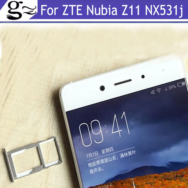 

Original For ZTE Nubia Z11 nx531j Nano Sim + Micro SD Card Tray Holder Slot Socket Replacement Parts Free Shipping