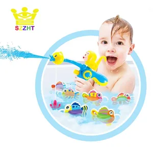 Детские игрушки для рыбалки для детской ванны, ванной комнаты, нажимной водяной пистолет для распыления, игровой набор для спорта и раннего развития