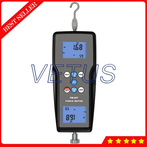 FM 207 цифровой датчик силы с нажимом измеритель 4 единицы измерения динамометром