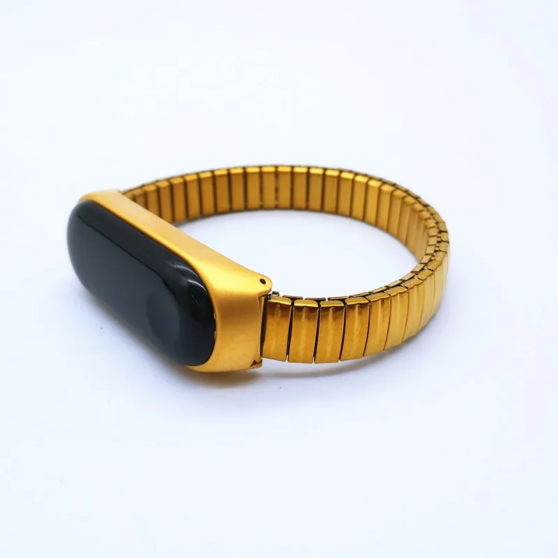 Новейший эластичный ремешок для часов из нержавеющей стали для xiaomi band 3 4 watch band Ремешки для наручных часов