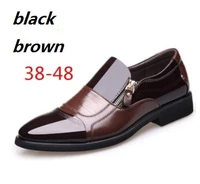2019 new mens dress shoes mens business shoes pointed formal large size single shoes eu38 48
