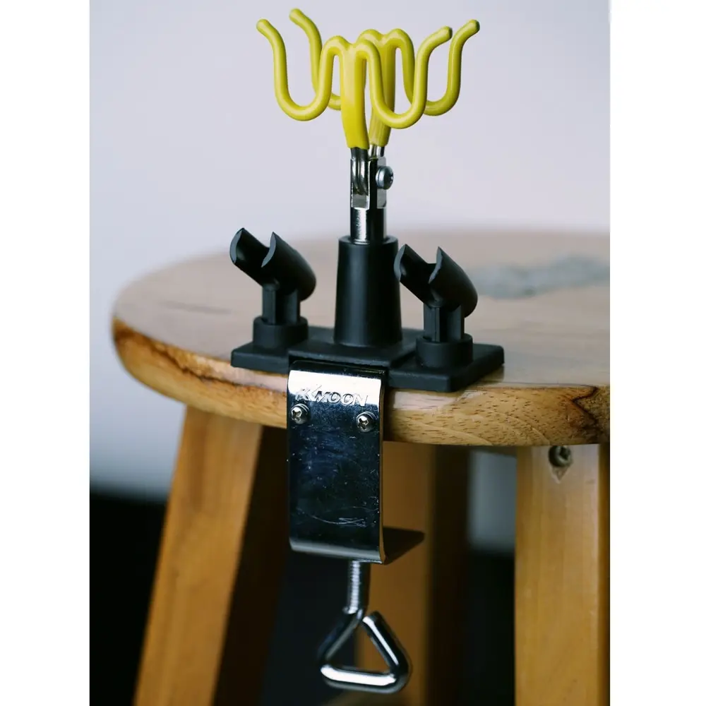 

KKMOON Airbrush Holder Gravity Stand Kit for Air Brush paint spray gun aerografo Holding 4 Clamp-On Mount Table Bench Station