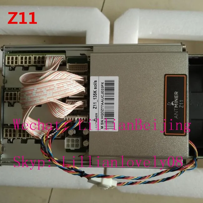 Майнер AntMiner Z11 135ksol/s б/у 12 нм чипы Equihash miner Zcash ZCL ZEC BTG Майнинг машина от bitmain 135k с