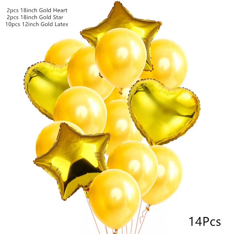 14Pcs Gold Свадебные украшения с буквенным фольгой шар Mr Mrs свадебный душ Команда Невесты быть воздушный шар Декор курица вечерние принадлежности для вечеринки-девичника - Цвет: 14Pcs Gold