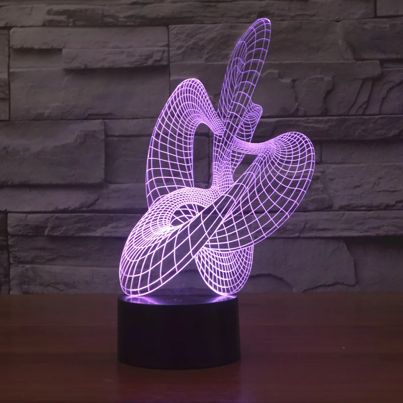 Светодиодный абстрактный 3D свет сенсорный танец цветной ночник Хэллоуин настольные лампы Новинка Luminaria светодиодный настольная лампа