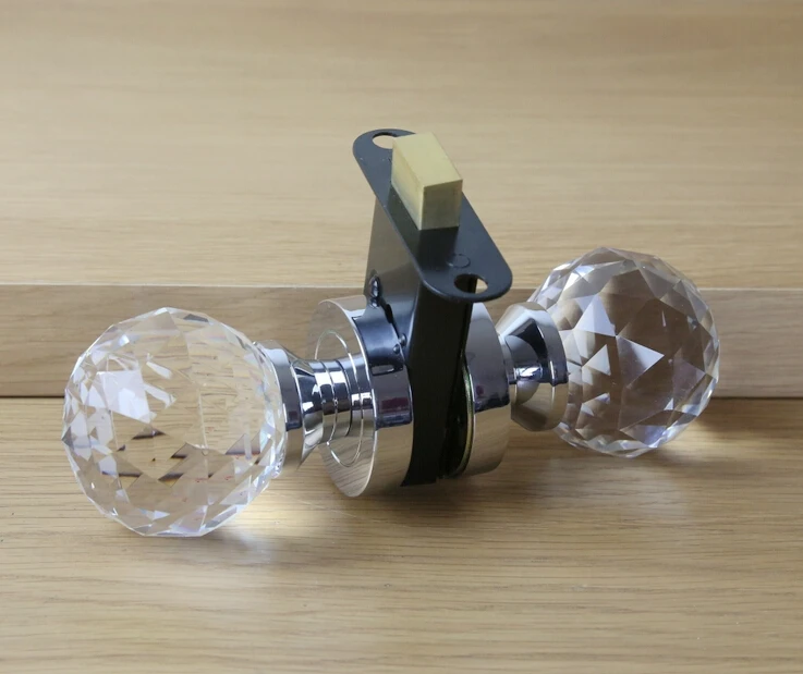 Твердые Хрустальные Ручки одиночные скрытые темные замки/Блокировка контактных