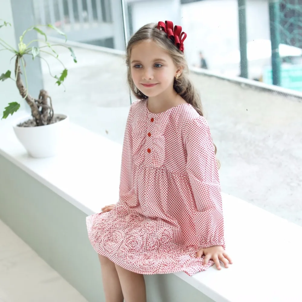 CANDYDOLL/детское осеннее платье для девочек Классические хлопковые платья