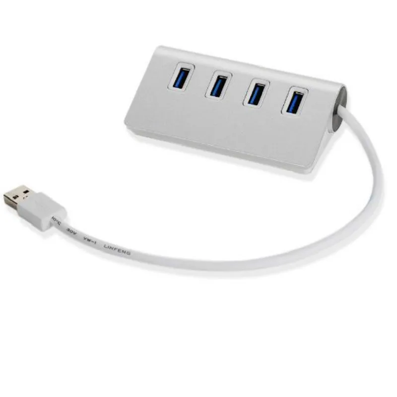Высококачественный скоростной алюминиевый 4 портовый разветвитель USB 3 0 5