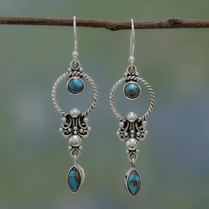 Винтажные серебряные Висячие серьги для женщин подвесные длинные висячие с
