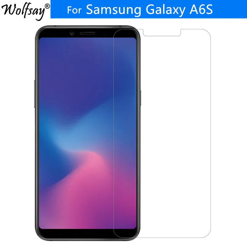 Protector de pantalla de vidrio templado para Samsung Galaxy A6s, Protector de pantalla de vidrio pr&eacute;mium 9H para Samsung A6S, vidrio para SM-G6200 de 6,0 ", 2 uds.-0