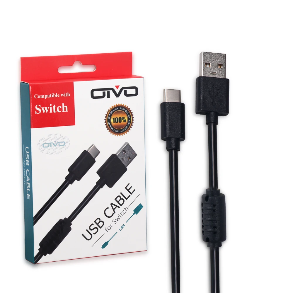 Консоль для Nintendo Switch USB Type C зарядный кабель и передачи данных быстрая зарядка 1 8 м