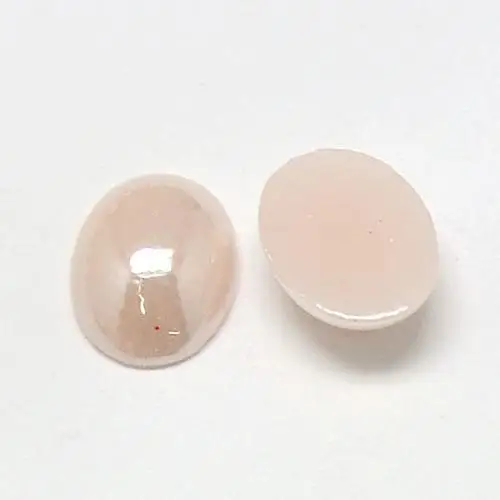 Перламутровые Стеклянные Кабошоны Овальные смешанные цвета 18x13x5 мм около 500 ⑤