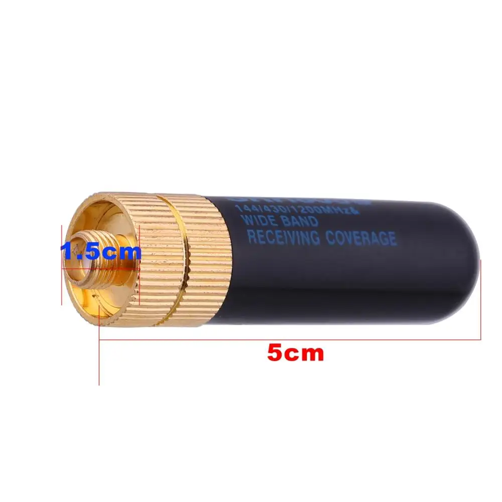 Черный SRH805S SMA-F Женская UHF/VHF антенна для радио TK3107 2107 PUXING QUANSHENG Baofeng UV-5R серия TG-UV2 рация - Цвет: Черный