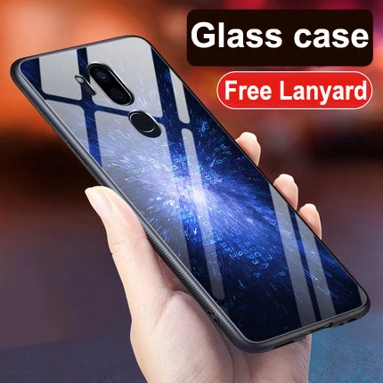 Для LG G7 чехол G7ThinQ звездная звезда закаленное стекло задняя крышка Чехлы LGG7 G7 ThinQ G710 ударопрочный стеклянный чехол для LG G7Thin Q capa