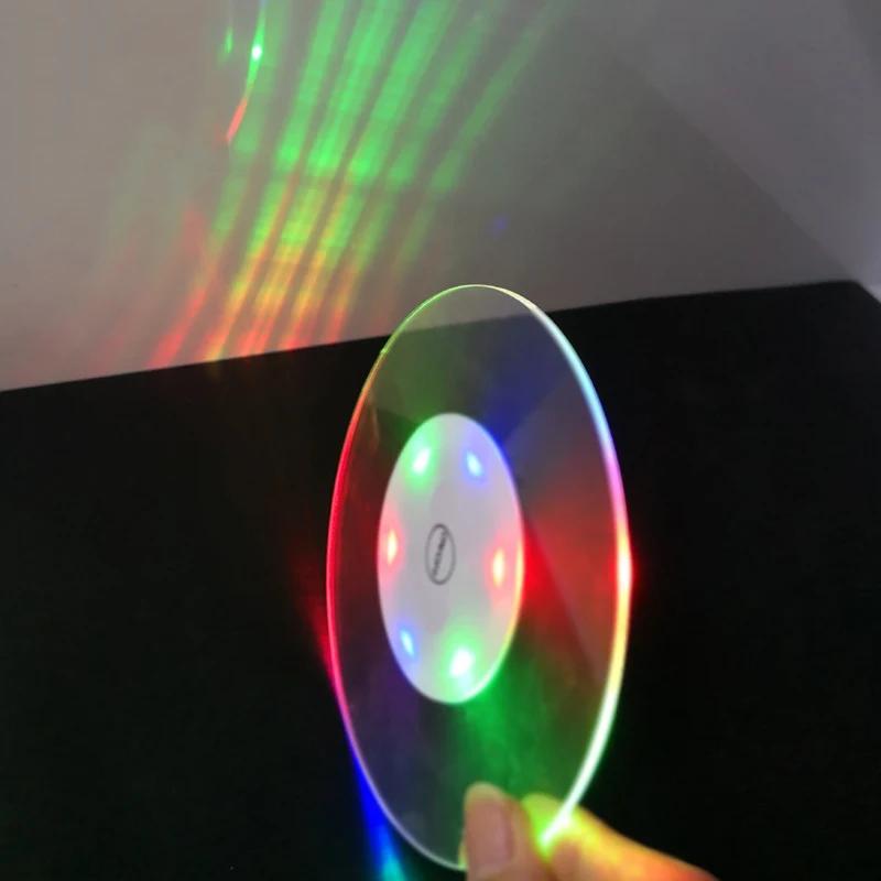 1 шт. LED Coaster круглая чашка для бутылки коврик многоцветный ультра-тонкое