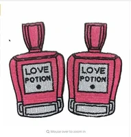 dd 2pspink love potion perfume bottlepatches for clothing ironon patch hot melt adhesive clothing accessories sequined stickers