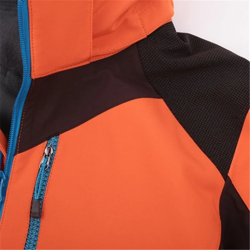 Facecozy Женская и мужская зимняя уличная с капюшоном Лоскутная флисовая куртка для