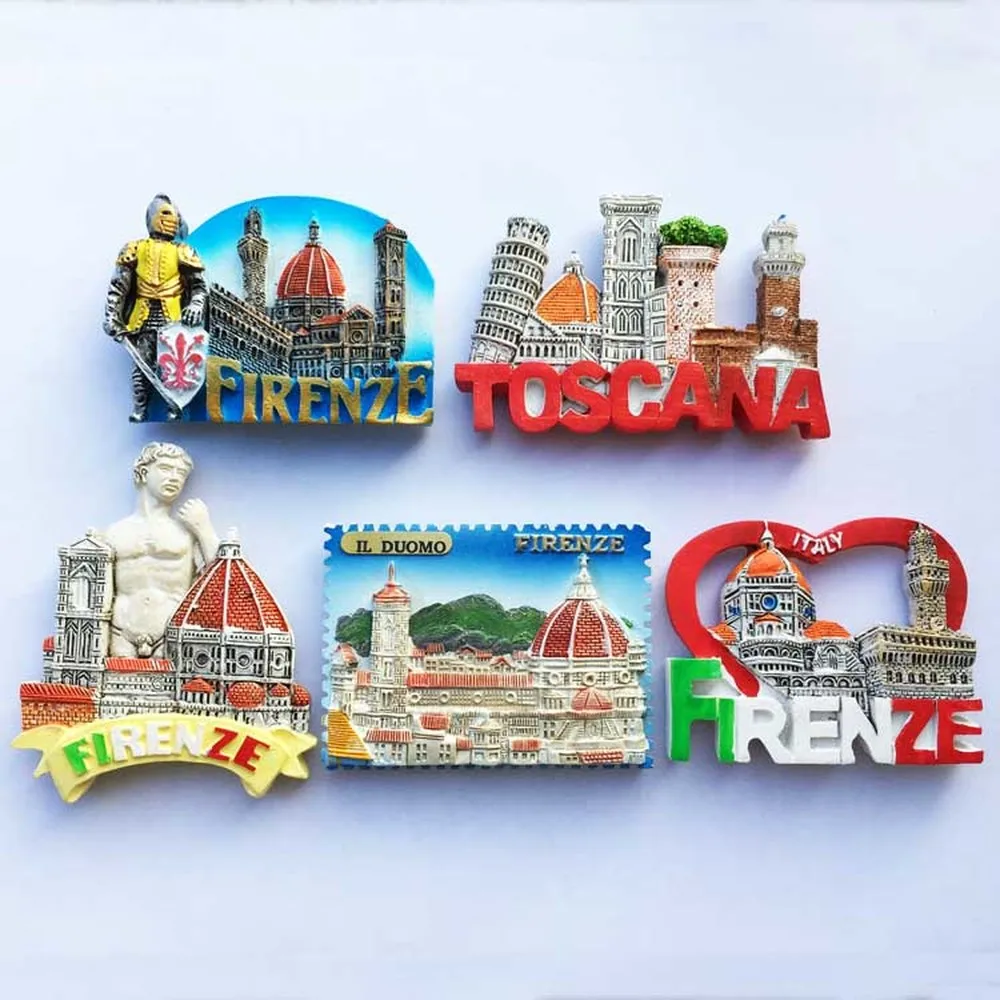 1pcs New Italy Florence Toscana Tourism Memorial Fridge Magnet 3D Magnetic Sticker Travel Souvenir Decoration | Дом и сад