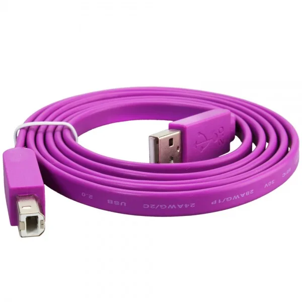 30FT без каблука Тип USB 2 0 мужчине B принтера фиолетовый|Соединители| |