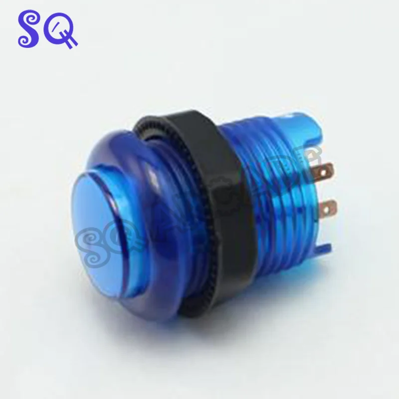 20 шт./лот Аркада 30 мм Светодиодная подсветка кнопки встроенный 5 в светодиодный