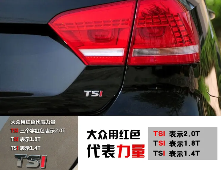 1 шт. 3D хромированный значок TSI 4 движений эмблема для Golf JETTA PASSAT MK4 MK5 MK6