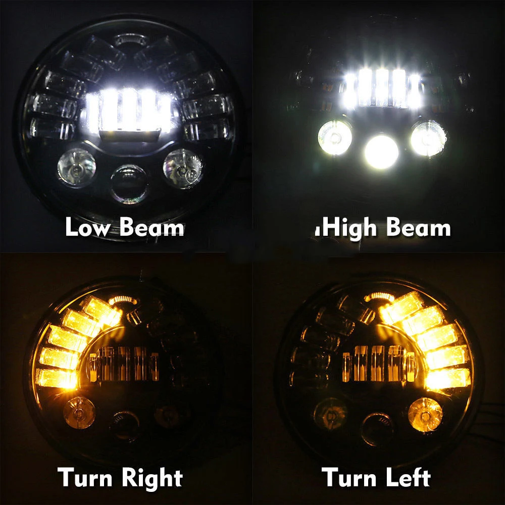 7&quot Motorcycle LED Headlight for Honda Hornet 600 250 900 CB400 CB500 CB1300 VTEC VTR250 OffRoad Headlamp DRL Light |