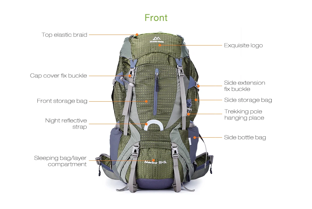 Maleroads 60L спортивный рюкзак для активного отдыха, походный нейлоновый велосипедный рюкзак, водостойкий рюкзак с дождевиком