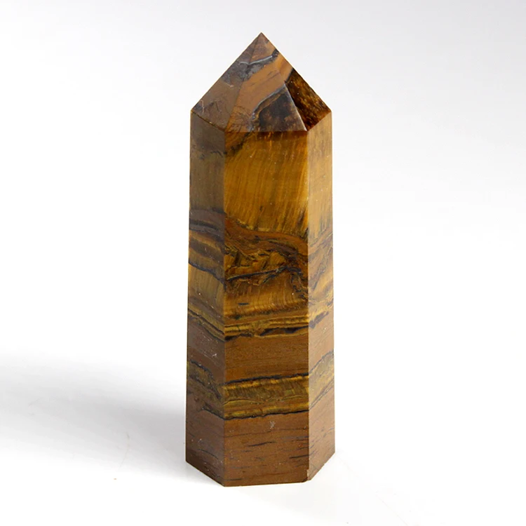 AAA+ Natural yellow tiger eye quartz crystal pillar point column Sceptres rough stone ore energy healing mineral specimens | Дом и сад