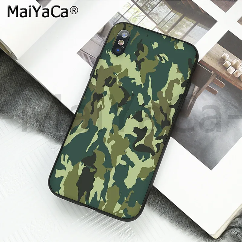 MaiYaCa Камуфляжный военный армейский ТПУ силиконовый чехол для телефона для iphone 11 pro X XS MAX 66S 7 7plus 8 8Plus 5S XR