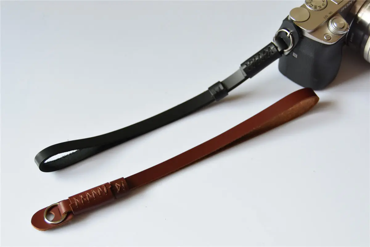 Новый черный коричневый классический ремешок из натуральной кожи для Canon Nikon Sony