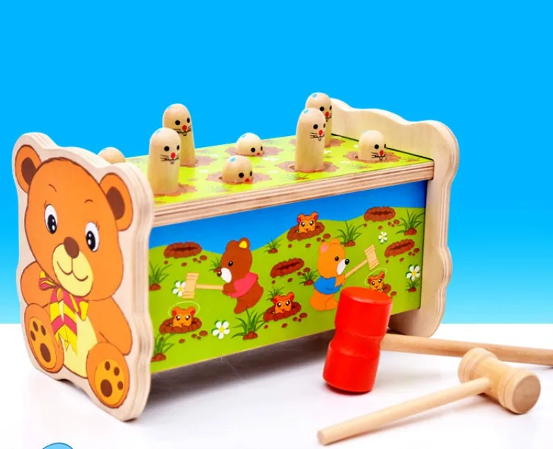 Материалы montessori Обучающие деревянные игрушки для детей раннего обучения дошкольного обучения хит сусликов зрительно-моторная координация