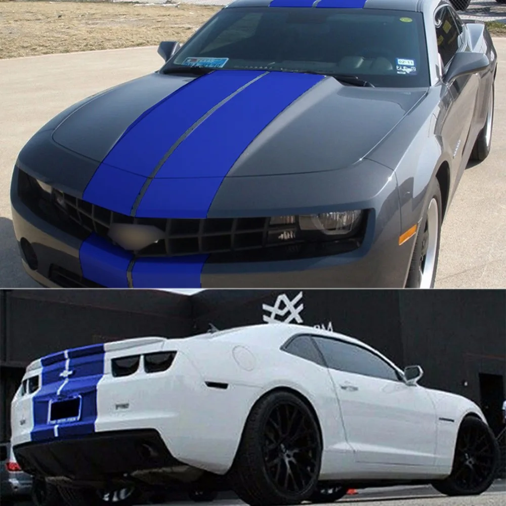 Опциональная цветная наклейка в полоску комплект для Chevrolet Camaro Mondeo Mustang Ford SS капот