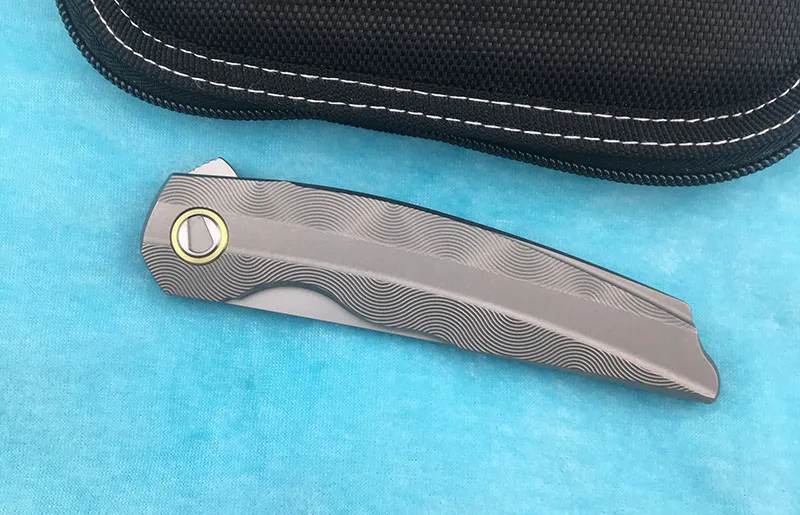 LOVOCOO RFT Флиппер складной нож для ежедневного использования, MRBS D2 лезвие titanium ручка сплава кемпинг на открытом воздухе Фруктовый нож, инструмент для повседневного использования