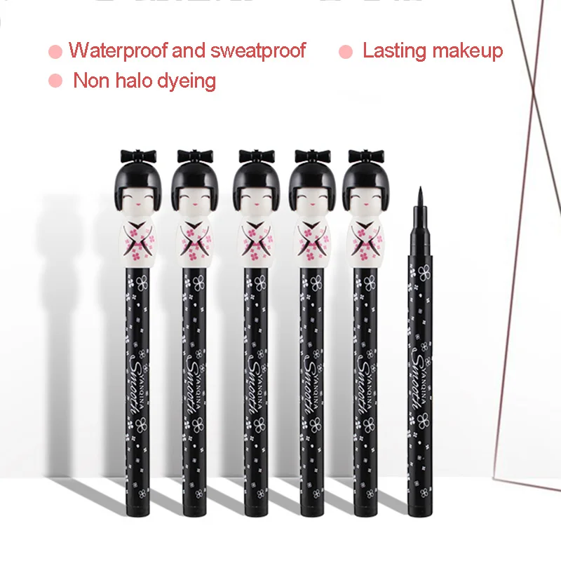 Beauty Black Long-lasting Waterproof Liquid Eyeliner Pen Pencil Makeup Cosmetic Tool MV99 |