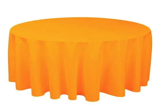 Orange Livia Event Tex круглая Свадебная скатерть события День рождения украшение дома белая Рождественская скатерть из полиэстра крышка - Цвет: Orange