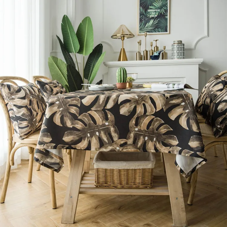 Кофейные скатерти с узором "Листья" Tafel Hoes Nappe непроницаемые Linge De обеденный стол покрытие кухня домашний декор Mantel Mesa
