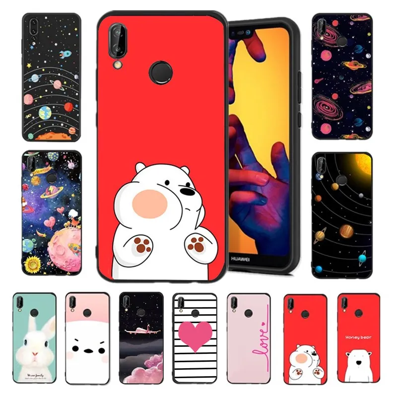Тапочки в виде персонажа аниме Чехол симпатичный для huawei P20 P9 P10 Lite mini мягкий чехол