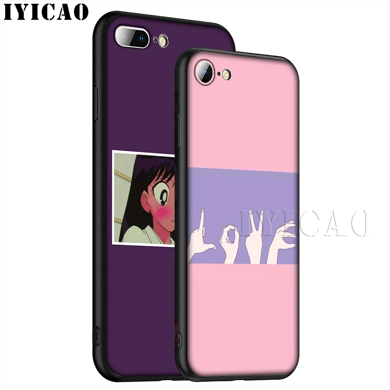 IYICAO Japanese anime Love Friend ART Soft Silicone Phone Case for iPhone XR X XS 11 Pro Max 6 6S 7 8 Plus 5 5S SE 10 Cover |
