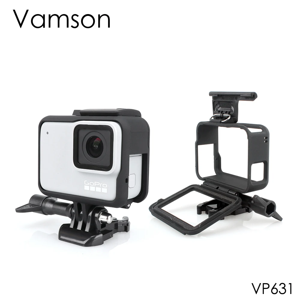 Аксессуары Vamson для Gopro защитная рамка чехол Крышка корпуса крепление Hero7 6 5 черный