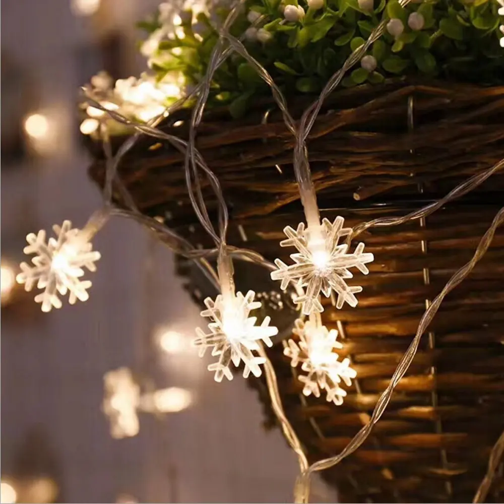 СВЕТОДИОДНАЯ Гирлянда 6 м 40 светодиодов рождественские сказочные огни Снежинка