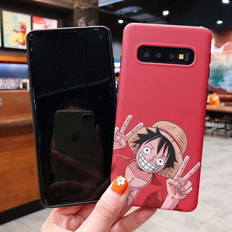 YHBBCASES для samsung Note 10 Plus 8 9 японские Мультяшные соломенные шляпы Луффи чехол для телефона samsung Galaxy S10 S8 S9 Plus Чехлы для пар