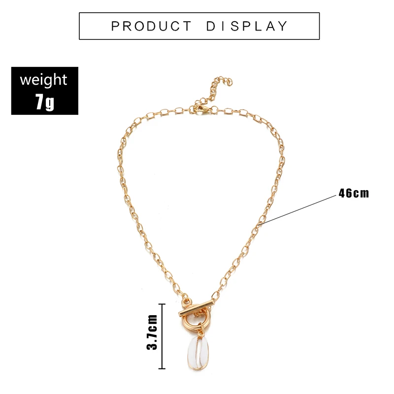 Docona богемное ожерелье золотого и белого цвета с подвеской в виде ракушек для