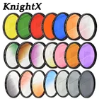 Фильтр KnightX 24 цветов для nikon canon 18-55 d80, анаморфный объектив eos 600d, объектив для фотосъемки 52 мм 58 мм 67 мм uv CPL nd
