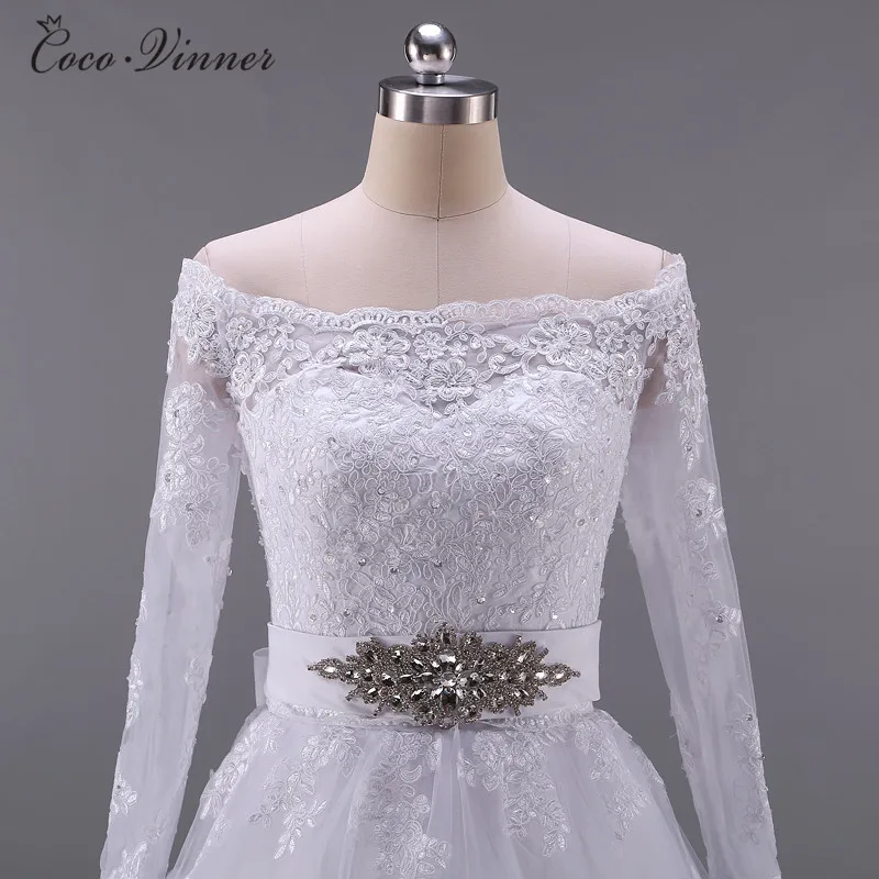 Robe De Mariage свадебное платье с вырезом лодочкой и исламским кружевом в Дубае поясом