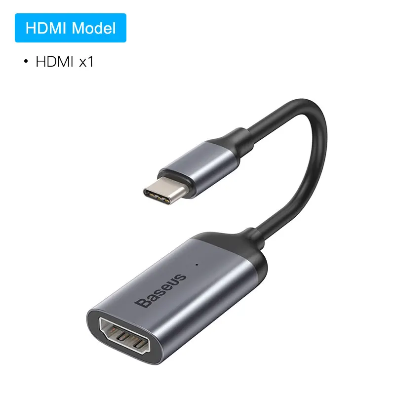 HDMI Model Baseus USB C концентратор до 3,0 HDMI концентратор USB Type C для MacBook Pro мульти usb-хаб для huawei P30 Pro Компьютерные аксессуары USB разветвитель - Цвет: HDMI Model