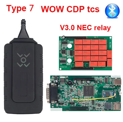 10 шт. CDP TCS cdp pro Double Green V3.0 плата Bluetooth. R3 программное обеспечение OBD II сканер автомобили Грузовики OBD2 диагностический инструмент - Цвет: WOW CDP Bluetooth