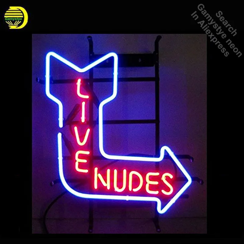 Неоновые вывески Live Nudes Настоящая стеклянная трубка неоновые огни для отдыха
