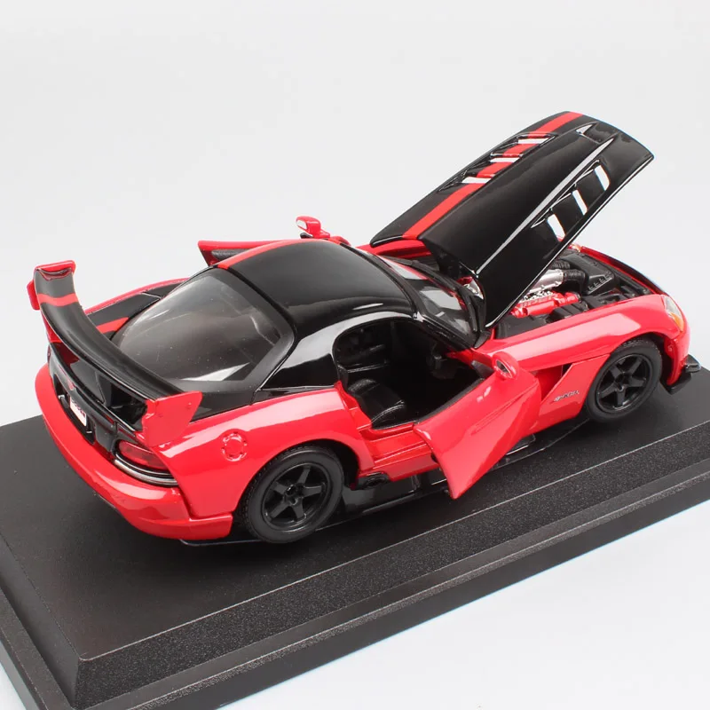 Детские 1:24 Масштаб BBurago Dodge Viper SRT 10 ACR красный Дорожный гонщик супер автомобиль спортивный литье под давлением модель миниатюрный автомобиль игрушка для детей