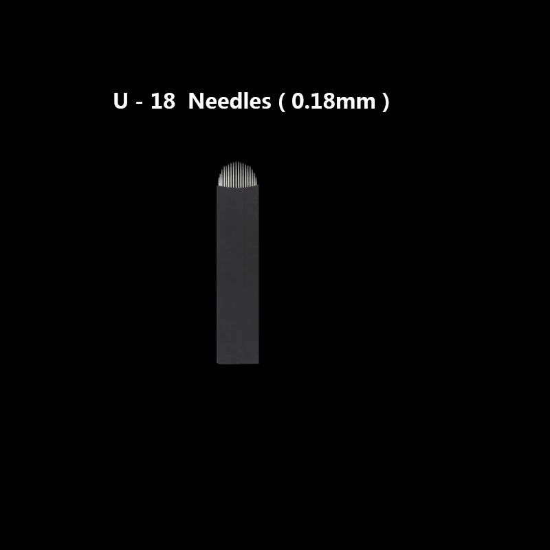 Черные 0 18 мм иглы для микроблейдинга agujas u-образная заколка перманентного