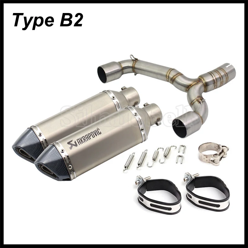 Для Suzuki GSR400 GSR600 BK400 BK600 GSR 400 BK 600 Akrapovic мотоциклетная выхлопная труба с мото глушителем Escape средняя Соединительная труба